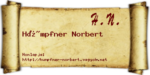 Hümpfner Norbert névjegykártya