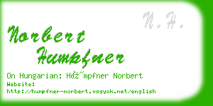 norbert humpfner business card